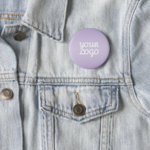 Badge Rond 5 Cm Votre logo & ombre simple moderne Lavande