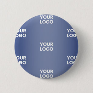 Badge Rond 5 Cm Votre logo simple en répétition dégradé bleu marin