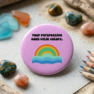 Badge Rond 5 Cm Votre perspective ajoute des couleurs vitales Neur