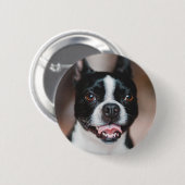 Badge Rond 5 Cm Votre photo de chien | Fur Baby Cute Puppy Image T (Devant & derrière)