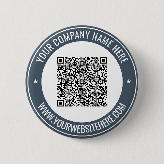 Badge Rond 5 Cm Votre QR Code Info Nom Site Web Bouton promotionne (Devant)