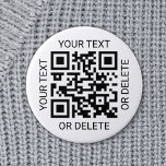 Badge Rond 5 Cm Votre QR Code Site Web d'entreprise Simple promoti<br><div class="desc">*POUR DES INSTRUCTIONS DE CHANGEMENT DE COULEURS ARRIÈRE - PLAN OU TEXTE, VOIR LA FIN DE CETTE DESCRIPTION.* Faites la promotion de votre entreprise auprès de clients potentiels grâce à des boutons ronds de code QR personnalisés modernes et professionnels. Tout le texte de ce modèle est simple à personnaliser ou...</div>