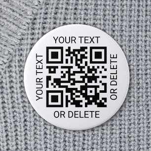 Badge Rond 5 Cm Votre QR Code Site Web d'entreprise Simple promoti