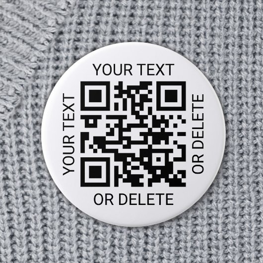 Badge Rond 5 Cm Votre QR Code Site Web d'entreprise Simple promoti
