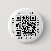 Badge Rond 5 Cm Votre QR Code Site Web d'entreprise Simple promoti (Devant)