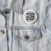 Badge Rond 5 Cm Votre QR Code Site Web d'entreprise Simple promoti (En situation)