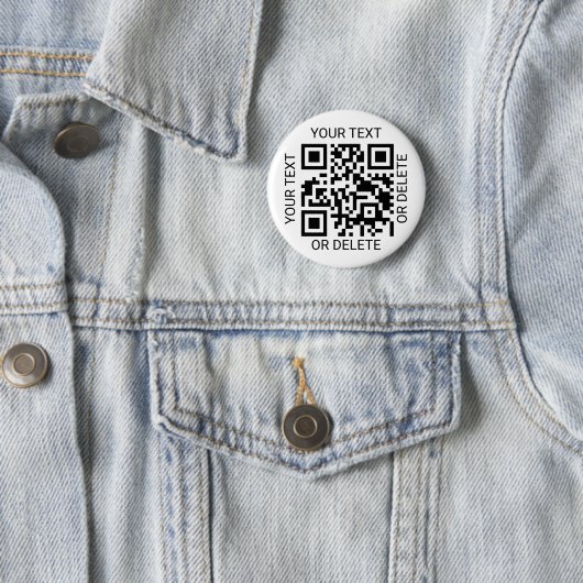 Badge Rond 5 Cm Votre QR Code Site Web d'entreprise Simple promoti (En situation)