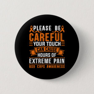 Badge Rond 5 Cm Votre Touche peut provoquer une douleur extrême su