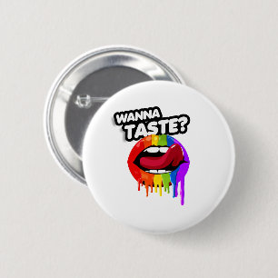 BADGE ROND 5 CM VOULOIR GOÛTER L'ARC-EN-CIEL