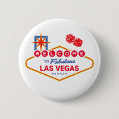 Badge Rond 5 Cm VOUS ACCUEILLE À Las Vegas Trip Las Vegas (Devant)