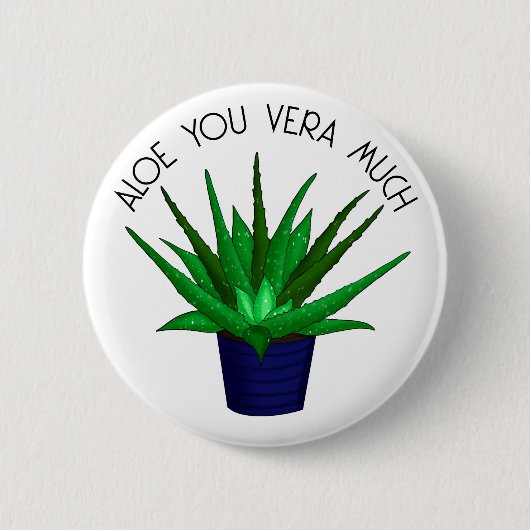 Badge Rond 5 Cm Vous aimez beaucoup | Funny Plante Pun (Devant)