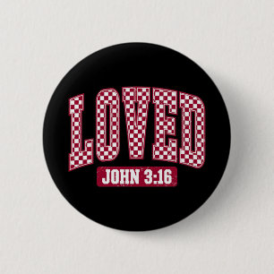 Badge Rond 5 Cm Vous êtes aimé Jean 3_16 Car Dieu a tant aimé le m