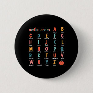 Badge Rond 5 Cm Vous êtes Alphabet Apprendre Abcs Inspiration Ense