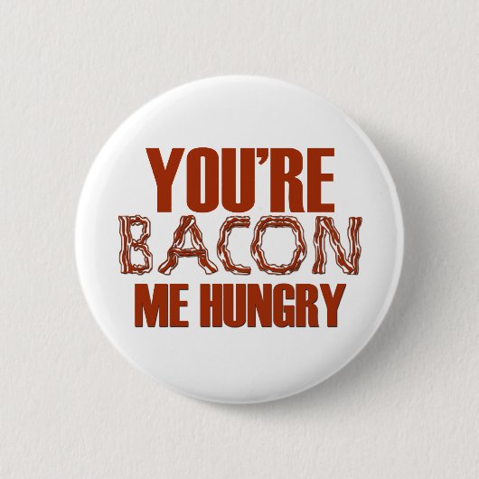 Badge Rond 5 Cm Vous êtes lard j'affamé (Devant)