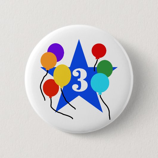 Badge Rond 5 Cm Vous êtes The Star 3rd Birthday Tshirts and Gifts (Devant)