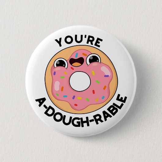 Badge Rond 5 Cm Vous êtes un jeu de beignets amusant (Devant)