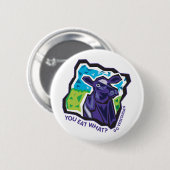 Badge Rond 5 Cm Vous mangez ce qui ? Vache (Devant & derrière)