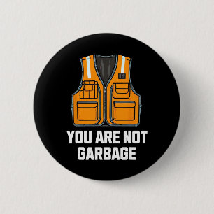 Badge Rond 5 Cm Vous N'Êtes Pas Garbyge Trump Portant Un Veste