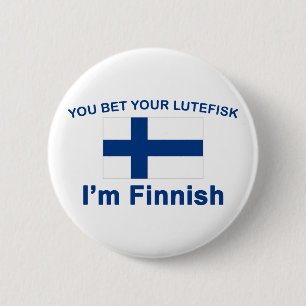 Badge Rond 5 Cm Vous pariez votre Lutefisk que je suis finlandais