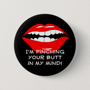 Badge Rond 5 Cm Vous pinçant dans mon esprit lèches-bottes
