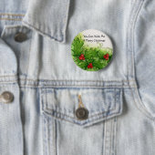 Badge Rond 5 Cm Vous pouvez me souhaiter un bouton de Joyeux Noël (En situation)