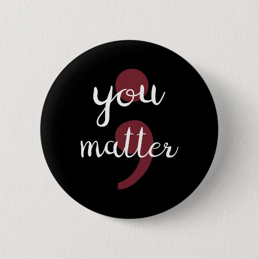 Badge Rond 5 Cm Vous Problème Prévention Du Suicide (Devant)