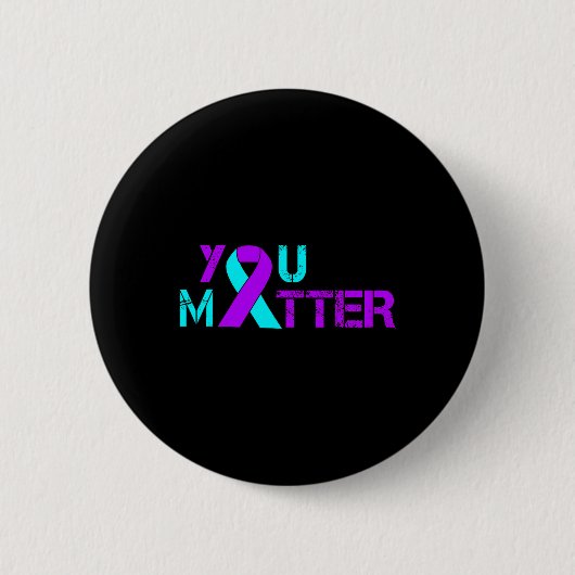 Badge Rond 5 Cm Vous Problème Prévention Suicide Dépression (Devant)