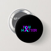 Badge Rond 5 Cm Vous Problème Prévention Suicide Dépression (Devant & derrière)