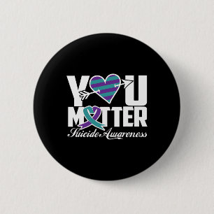 Badge Rond 5 Cm Vous Problème Suicide Sensibilisation Violet Et Tu