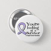 Badge Rond 5 Cm Vous regardez un survivant du cancer (Devant & derrière)