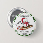 Badge Rond 5 Cm vous souhaitez plus de joie cette saison des fêtes (Devant & derrière)