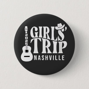 Badge Rond 5 Cm Voyage à Nashville pour filles 2025 Vacances d'été