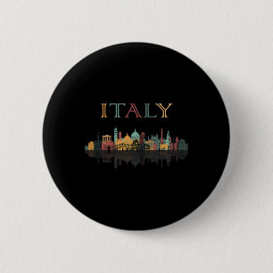 Badge Rond 5 Cm Voyage coloré autour de l'Italie Famille Chemise e