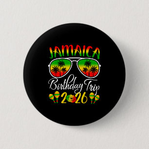 Badge Rond 5 Cm Voyage d'anniversaire en Jamaïque Été 2026 Tenue