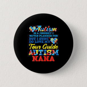 Badge Rond 5 Cm Voyage dans l'autisme Guide de Tour Jamais Prévu N