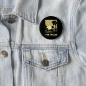 Badge Rond 5 Cm voyage d'art déco du Vietnam Asie du Sud-Est rétro (En situation)