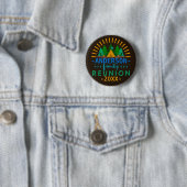 Badge Rond 5 Cm Voyage de camping annuel pour la Réunion en famill (En situation)