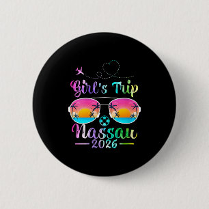 Badge Rond 5 Cm Voyage de femmes à Nassau Bahamas plage femmes fil