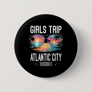 Badge Rond 5 Cm Voyage de filles à Atlantic City Vacances d'été 20
