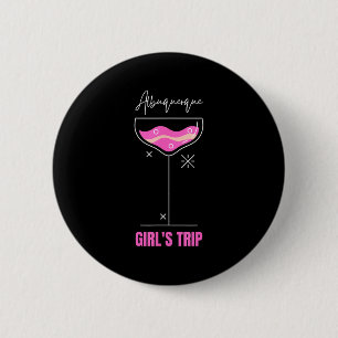 Badge Rond 5 Cm Voyage de filles buveuse de plage Albuquerque Nouv