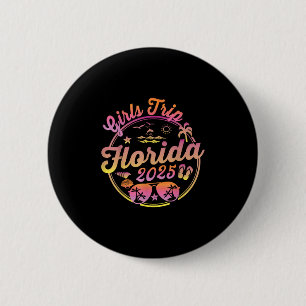Badge Rond 5 Cm Voyage de filles Floride 2025 Vacances d'été semai