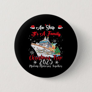 Badge Rond 5 Cm Voyage De Noël En Famille - 2025 Uni-adu