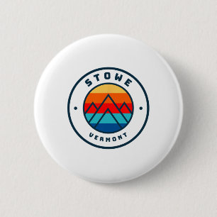 Badge Rond 5 Cm Voyage de ski familial à Stowe Vermont Ski Snowboa