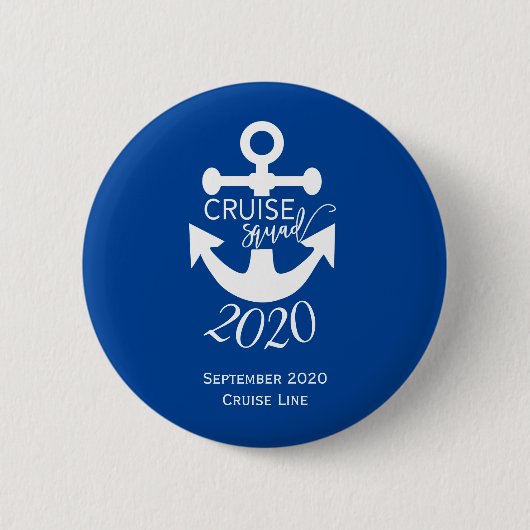Badge Rond 5 Cm Voyage en famille de groupe de croisière personnal (Devant)