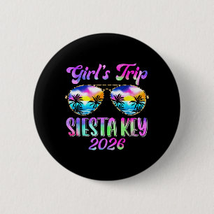 Badge Rond 5 Cm Voyage entre filles à Siesta Key Été 2026 Week-end