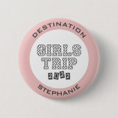 Badge Rond 5 Cm Voyage Filles 2022 Filles Week-end vacances sur me (Devant)