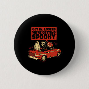 Badge Rond 5 Cm Voyage Se Éffrayant - Halloween