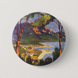 Badge Rond 5 Cm Voyage Vintage, Le Cap, une ville en Afrique du Su