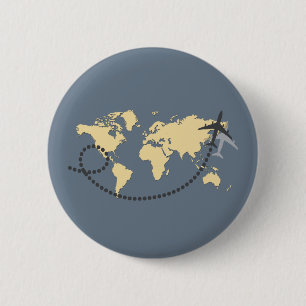 Badge Rond 5 Cm Voyageons l'illustration du monde