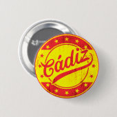 Badge Rond 5 Cm Voyageur mondial - Cadix, Espagne (Devant & derrière)